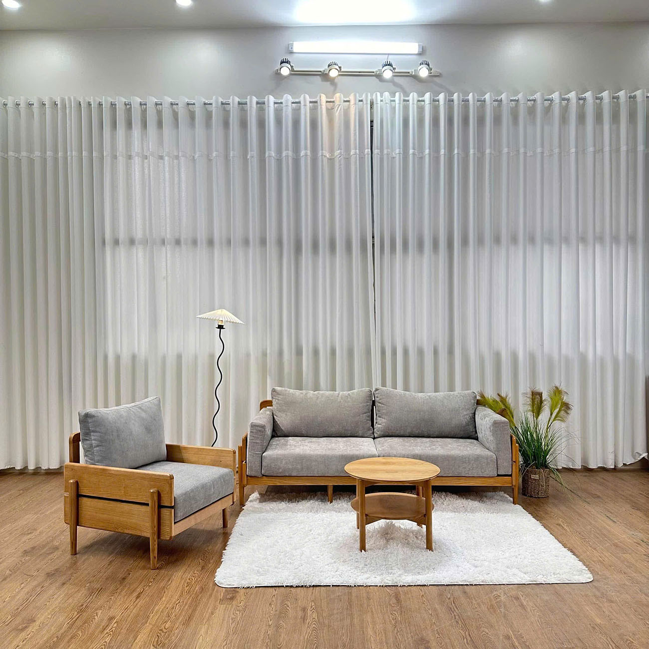 Bộ Sofa Gỗ Tự Nhiên Cao Cấp – Phong Cách Bắc Âu Tối Giản